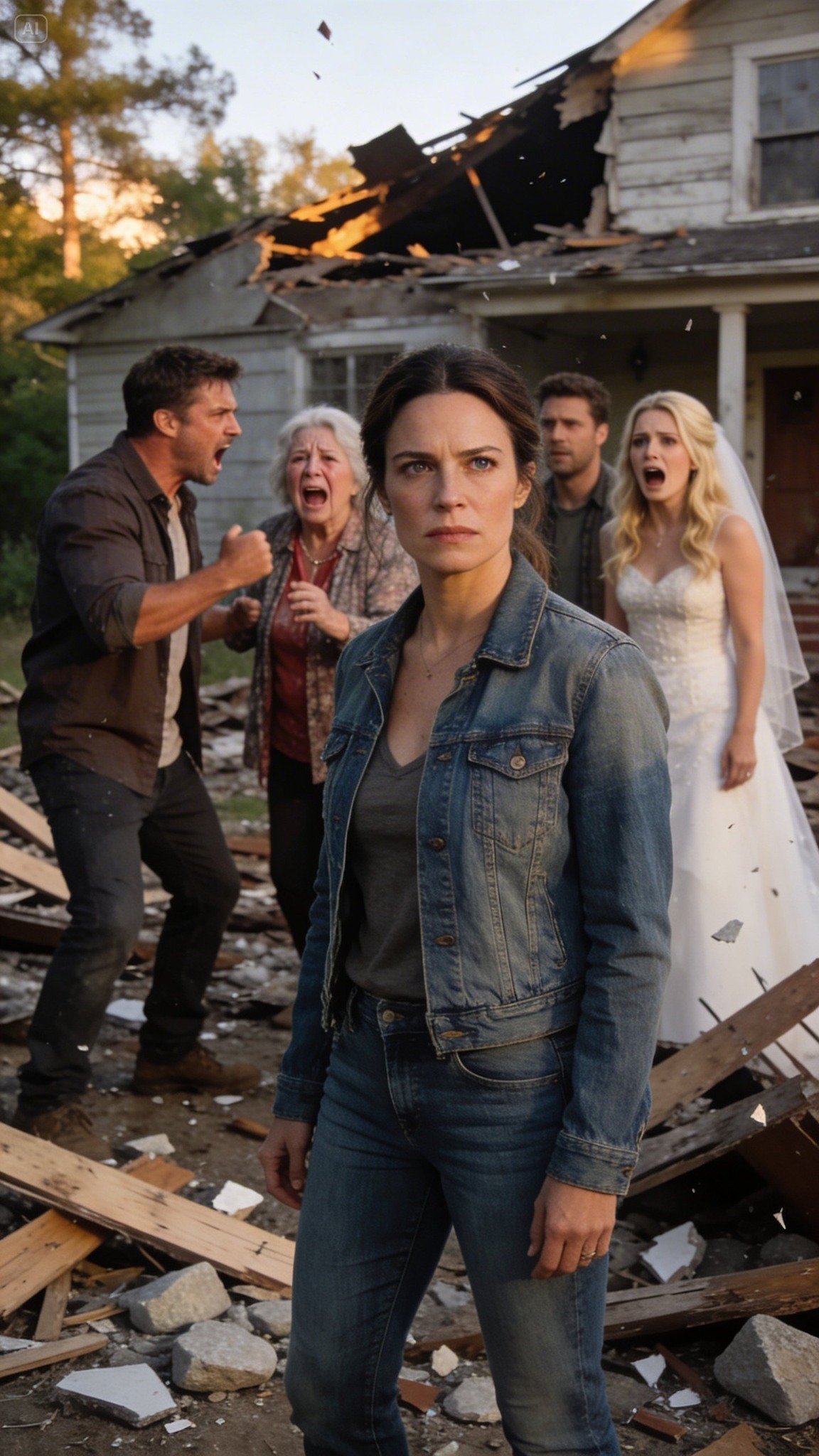 Min man försvann medan vårt barn var sjukt, övergav oss i vårt mörkaste ögonblick, och sedan snubblade jag över hans mammas inlägg på sociala medier: “Grattis på min sons bröllop!” I en brutal sekund vände sig hjärtat till raseri. Han hade förrått mig, ljugit för mig, och byggt sitt liv på mark som var min, så jag såg till att deras smekmånad slutade med att huset han byggt kollapsade i ruiner.