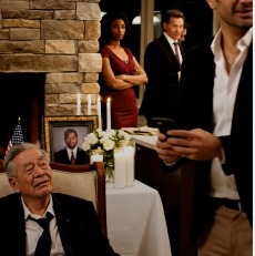 “Vid min frus minnesstund tryckte min son en skål hundmat framför mig och sa: “”Det är vad parasiter äter.”” Sedan lyfte han sin telefon och filmade det, planerade att göra min förödmjukelse till underhållning. Jag argumenterade inte. Jag reste mig bara upp och gick därifrån. Nästa morgon, när hans bankkort plötsligt slutade fungera och polisen kom till hans dörr,