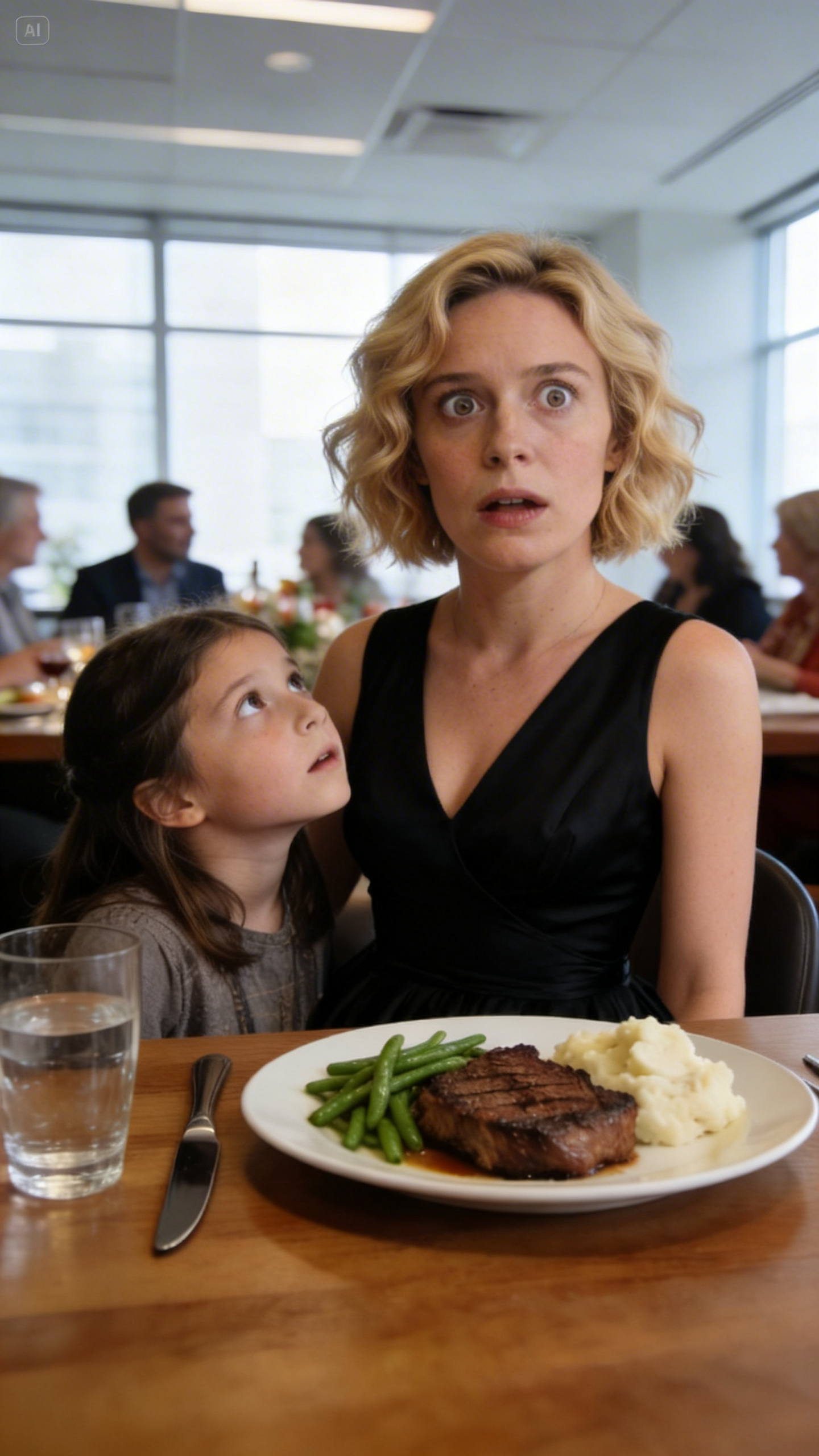 Podczas rodzinnej kolacji w domu moich rodziców, moja ośmioletnia córka cicho przesunęła mój stek na talerz mojej siostry i wzięła jej. Pochyliła się i szepnęła: „Teraz jest w porządku.” Nie rozumiałam, ale milczałam i patrzyłam. Dziesięć minut po tym, jak moja siostra skończyła jeść stek, zaczęło się dziać coś…