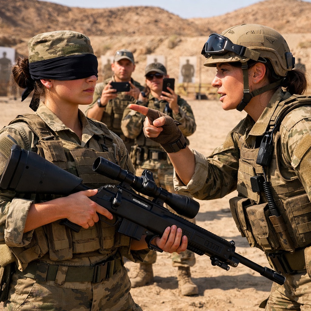 En Enkel Kvinna Blev Förolämpad På Skjutbanan—Tills Hon Sköt 10 Blinda Träffar I Rad.