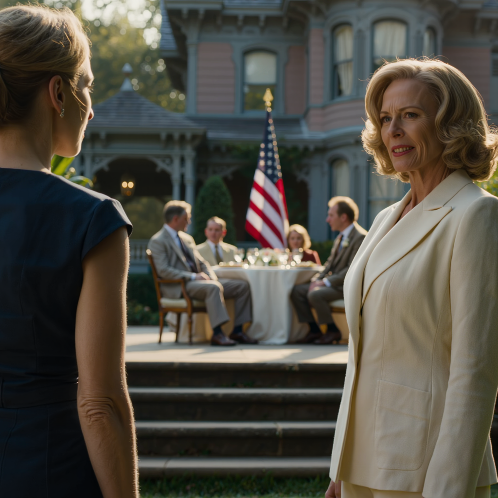 Na festa anunciando que ambas as casas seriam de Vanessa, minha sogra me zombou: “Martha, você é apenas ajuda contratada de salto.” Não discuti. Fiquei quieta, guardando um segredo na biblioteca. Quando o advogado chegou ao som de aplausos, olhei para ela e disse exatamente uma frase.