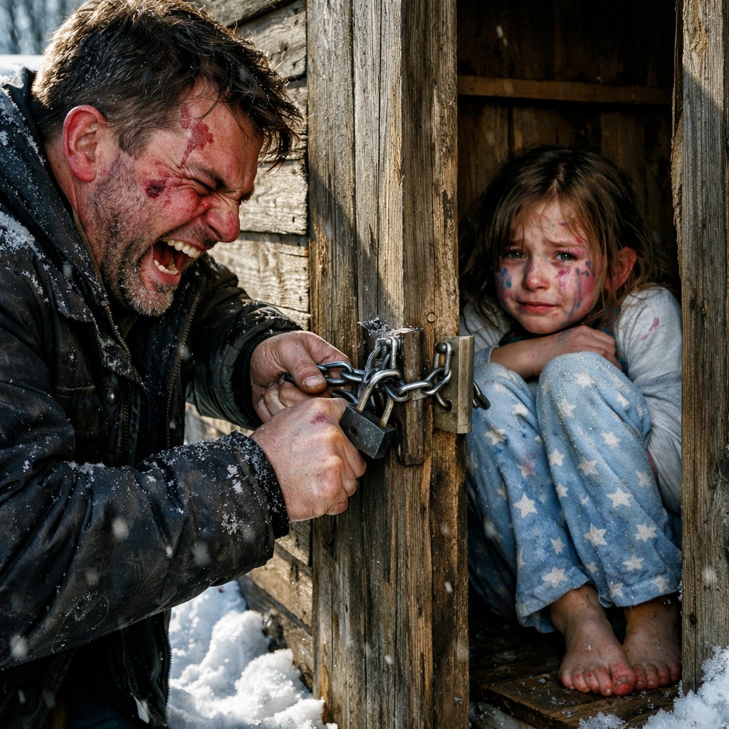 Wróciłem do domu z misji o 3 tygodnie wcześniej. Moja córka nie była w domu. Moja żona powiedziała, że jest u swojej matki. Pojechałem do Aurory. Sophie była w gościnnym domku. Zamknięta. Zimno. Płakała. „Babcia powiedziała, że nieposłuszne dziewczynki potrzebują korekty.” Była północ. 4°C. 12 godzin sama. Wyswobodziłem ją. Szepnęła: „Tato, nie patrz do szafy na dokumenty…” To, co tam znalazłem, było…