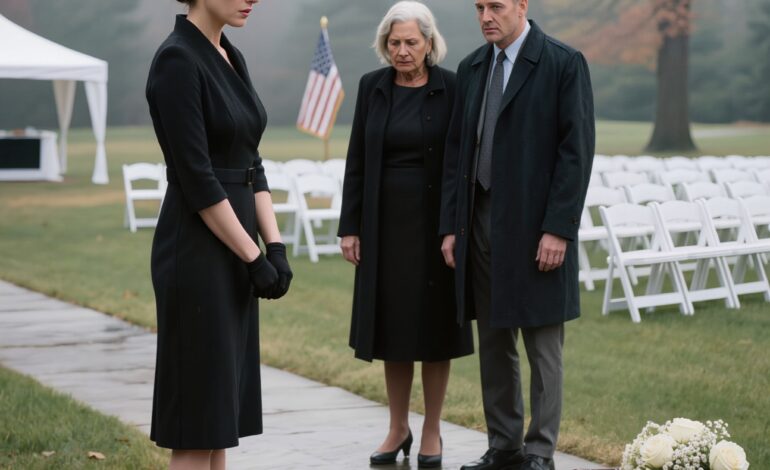 Mitt namn är Nina och jag är 32 år gammal. När de sänkte min man, Michael, i marken stod jag ensam, omgiven av främlingar med medlidande ögon. Ingen familjemedlem kom.