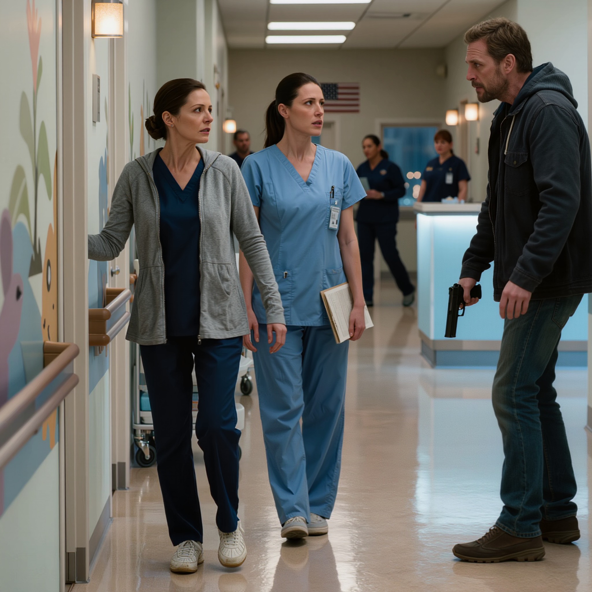 Den beväpnade mannens röst ekade genom den pediatriska avdelningen klockan 02:17 på morgonen medan rädda sjuksköterskor föll till golvet. Men Elena Rodriguez föll inte.