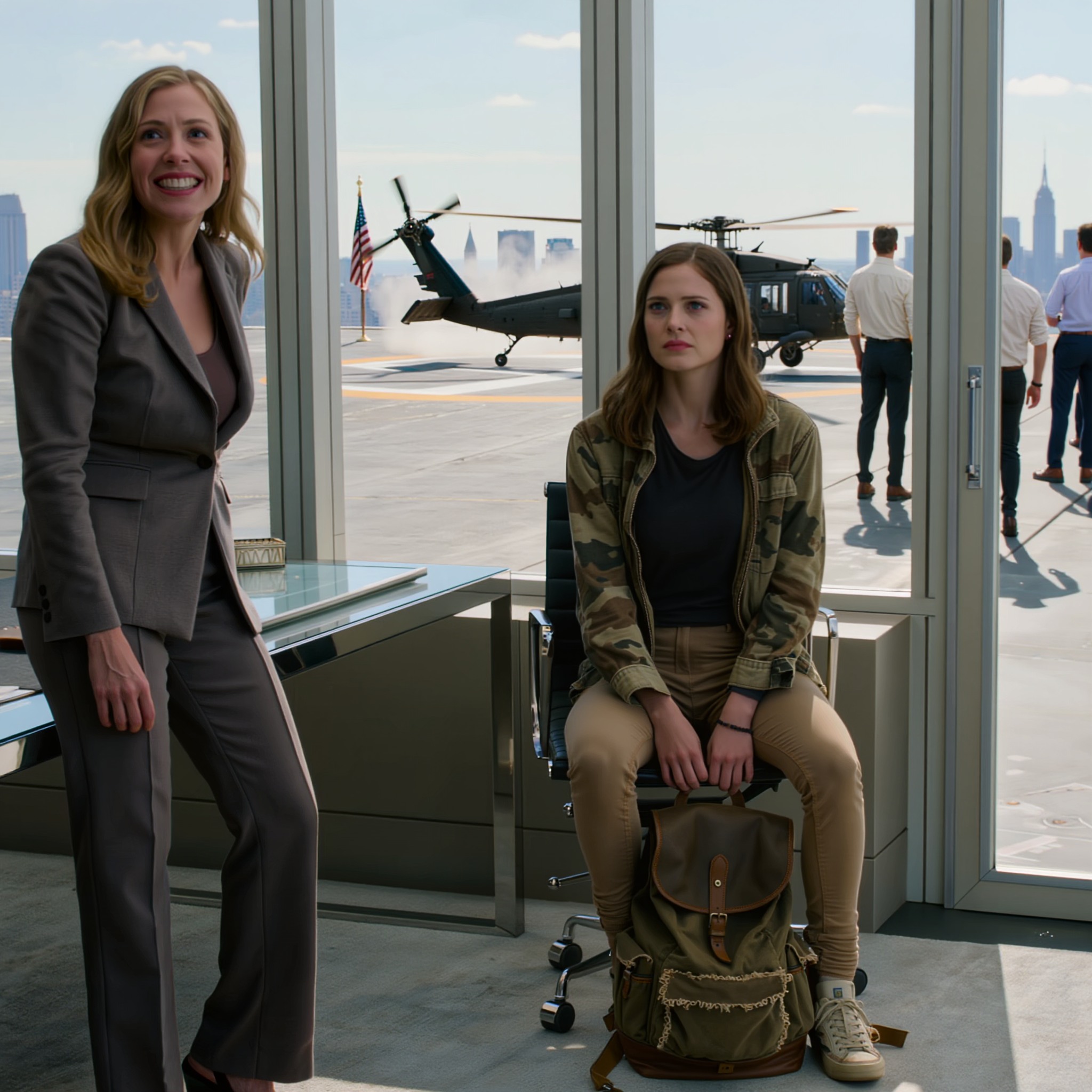 Ośmieszali kobietę w kamuflażu w pracy — aż lądował Black Hawk, by ją odebrać
Dziewczyna w wyblakłej kurtce moro