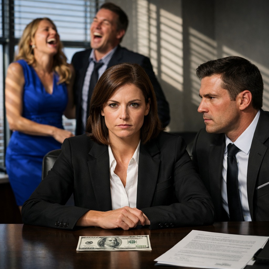 Moja przyrodnia siostra ukradła mojego męża, wierząc, że jest dyrektorem generalnym firmy meblarskiej wartej 2 miliardy dolarów. Na ostatnim spotkaniu rozliczeniowym rzuciła mi 100 dolarów i zadrwiła: „Weź taksówkę z powrotem do domu rodziców. Do widzenia.” Następnie mój prawnik nagle wybuchnął śmiechem — ponieważ prawdziwy dyrektor generalny był…