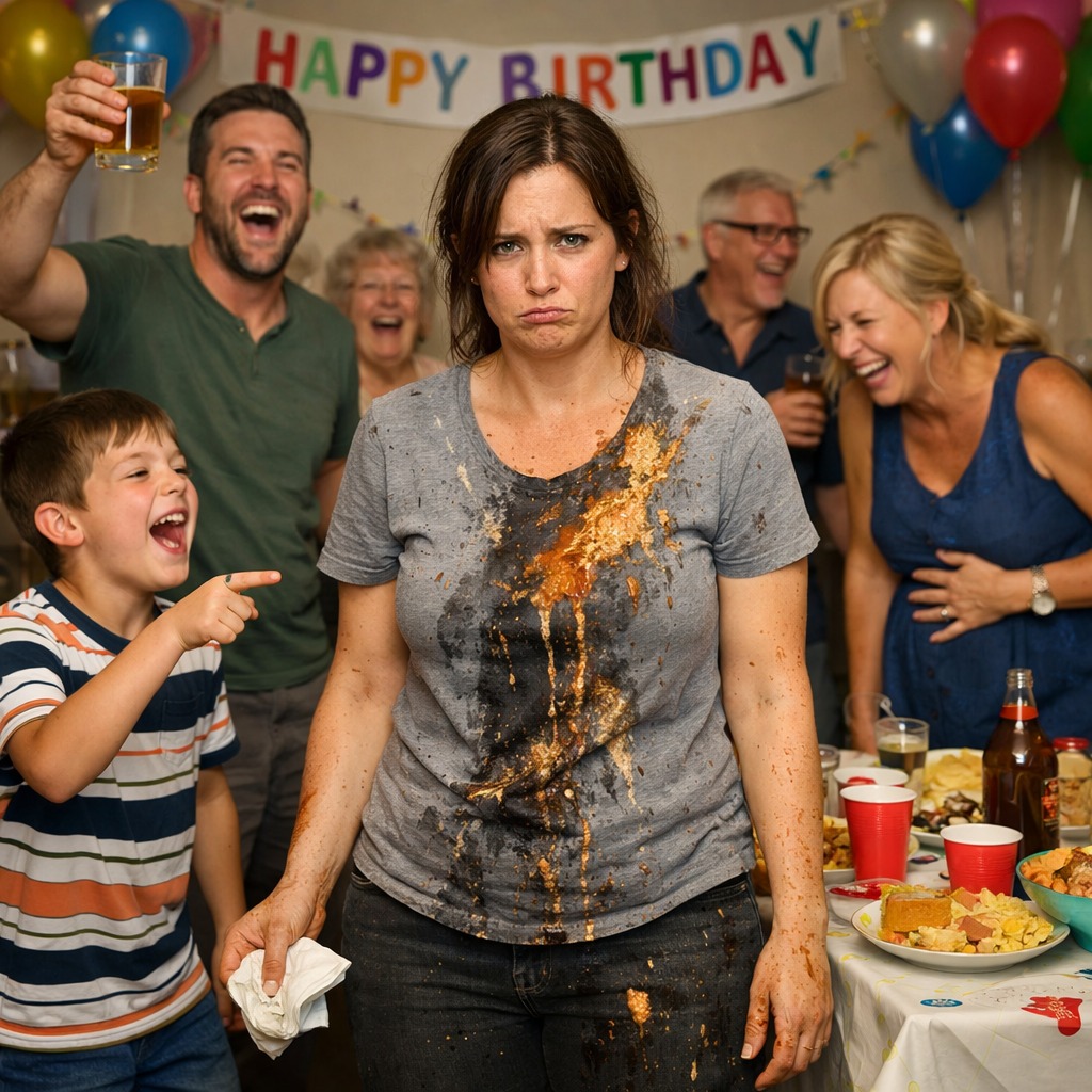 På min mammas födelsedagsmiddag hällde min brors son läsk i mitt knä och skrek: “Farmor säger att du inte ens borde vara här.” Alla vid bordet brast ut i skratt. Jag torkade av mina kläder, tvingade fram ett leende och sa ingenting. Den kvällen tog jag tyst bort mitt namn från deras låneavtal.