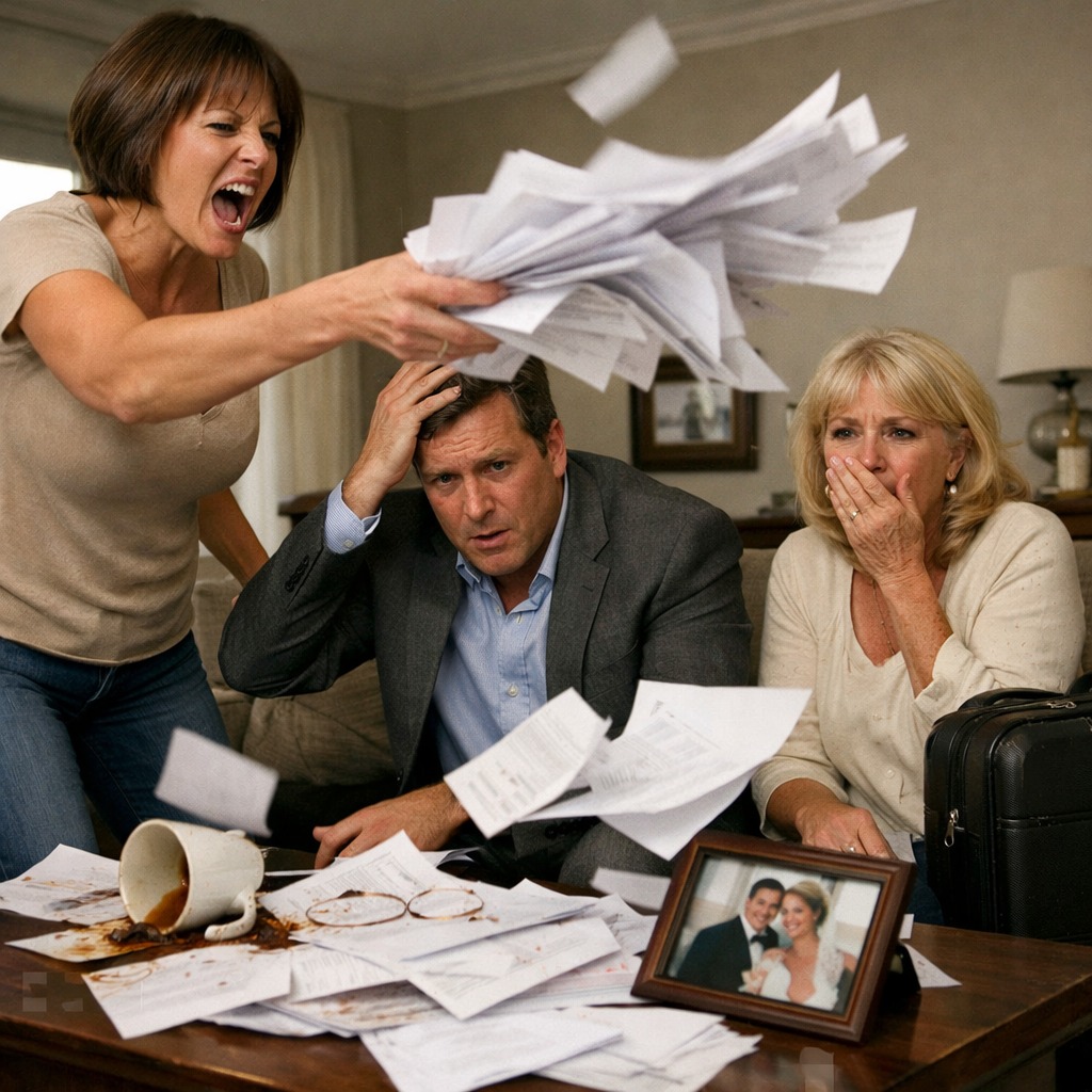 Mój bezrobotny mąż zażądał, żebym zapłaciła za jego mamę na wycieczkę na Hawaje — albo to ja odejdę z tego domu. Moja teściowa po prostu się zaśmiała, mówiąc: „Będziesz musiała zapłacić.” Dlatego rzuciłam papiery rozwodowe na nich oboje i powiedziałam: „Dobra — rozwiedźmy się.” Ich twarze zbledły… a potem—