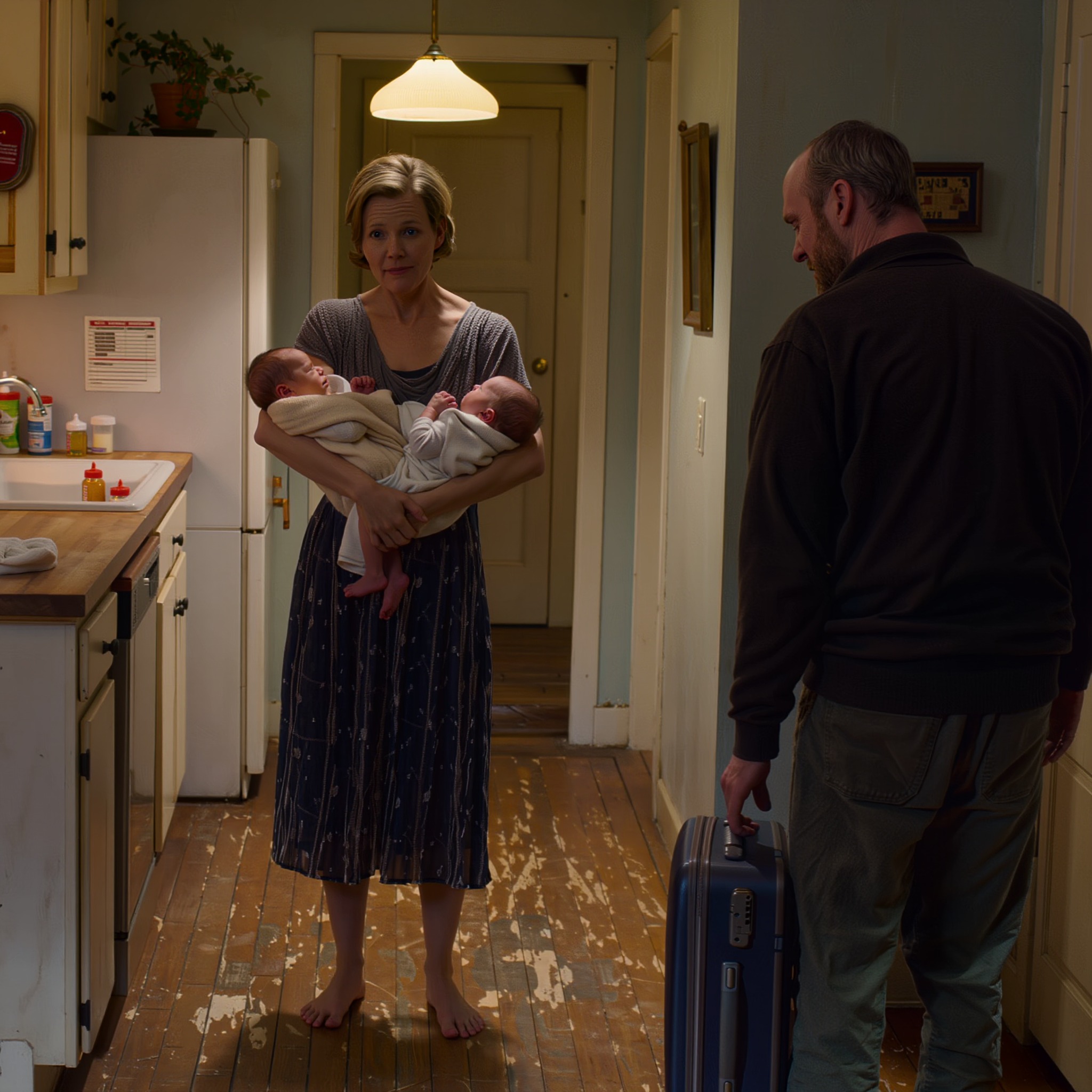 Meu marido disse que os bebês eram muito barulhentos e saiu para uma viagem de um mês com amigos, deixando-me sozinha com nossas gêmeas de 1 mês. Quando ele finalmente voltou, um olhar para nossa nova vida o fez parar de repente: NÃO. NÃO. NÃO PODE ACONTECER ISSO.