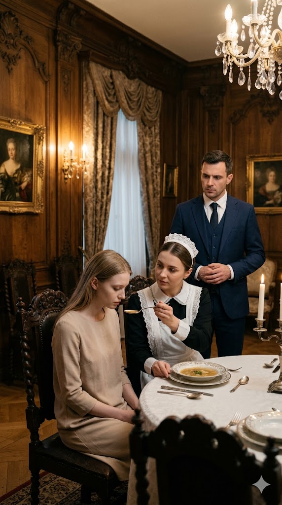 Nie jadła przez 14 dni… aż nowy pracownik odkrył sekret dziewczyny i przywrócił życie do rezydencji.