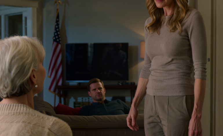 Moja synowa wyłączyła telewizor przede mną i powiedziała to tak, jakby odprowadzała kogoś, kto tam mieszka za darmo: „Idź oglądać na górze w swoim pokoju. Od teraz ta przestrzeń jest dla nas, i powinieneś zrozumieć swoje miejsce w tym domu.” Mój syn siedział tam w milczeniu, podczas gdy jego żona upokarzała własną matkę, a ja cicho wzięłam klucze i wyszłam na zimną noc — ale to mężczyzna w garniturze przy drzwiach następnego ranka sprawił, że ktoś zdał sobie sprawę, że właśnie popełniono bardzo poważny błąd.