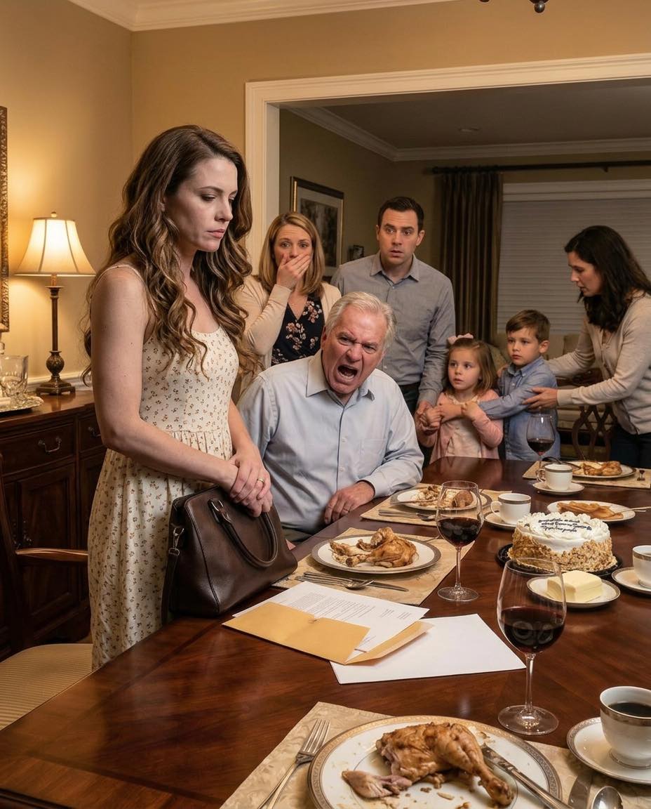 Na ceia de família, o pai disse: ‘Tenho orgulho de todos os meus filhos… exceto o perdedor sentado à mesa.’ Todos riram. Eu me levantei, coloquei um envelope na mesa e disse: ‘Para você, pai – Feliz Dia dos Pais.’ Então eu saí… Ele abriu…