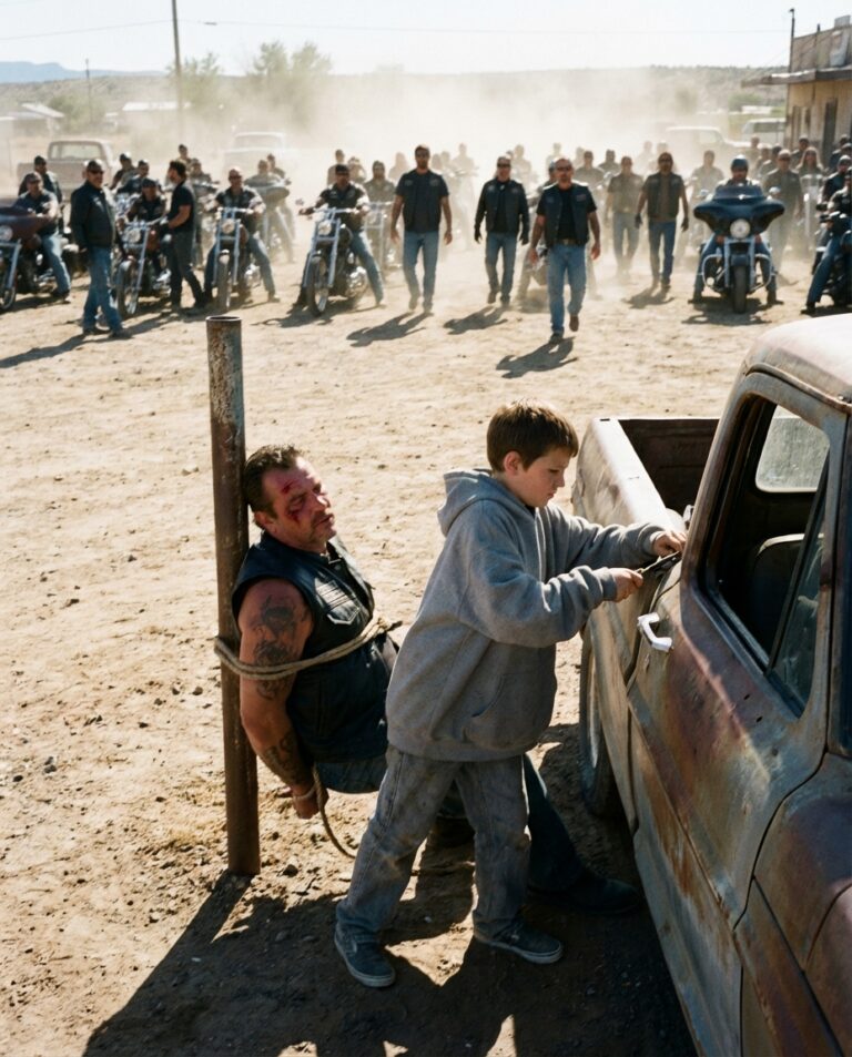 En pojke klättrade upp på en lastbil för att möta en bunden motorcyklist — Vad som hände sedan chockade 100 förare