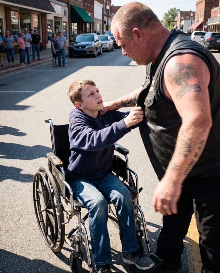 Pojke i rullstol som blockerade en fallande cyklist — Vad som hände sedan lämnade dussintals i tystnad