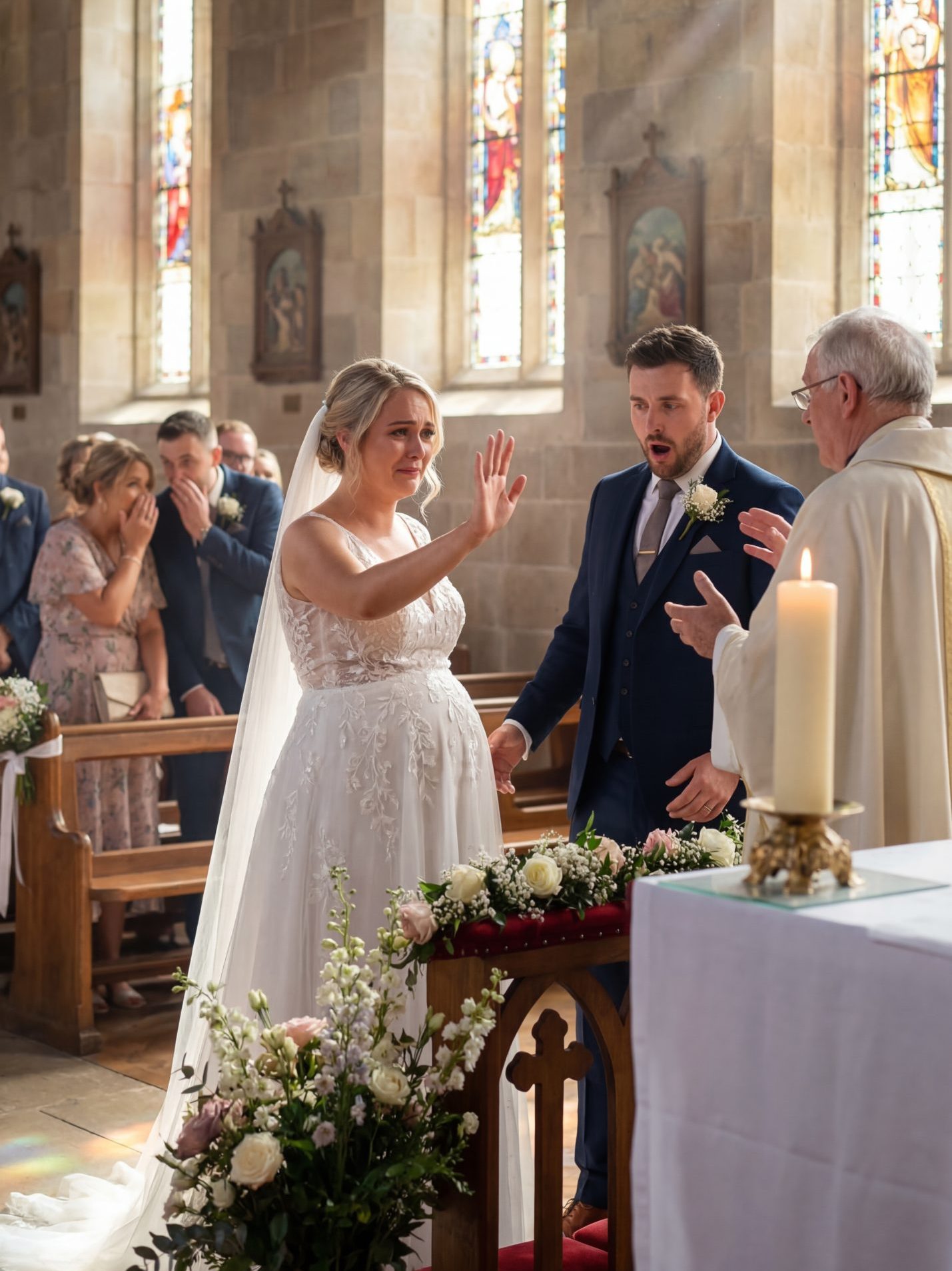 Nigdy nie kochałem Claire. Dziecko, które nosi, tego nie zmieni.
Słyszałem, jak mój narzeczony mówi te słowa godzinę przed naszym ślubem, gdy stałem za drzwiami kaplicy. Nadal szedłem do ołtarza — ale przyniosłem ze sobą coś, co sprawi, że będzie tego żałował