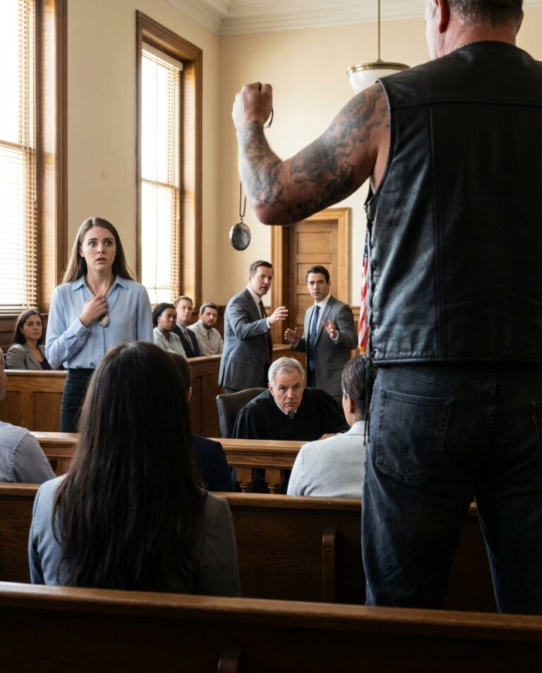 Den Mystiska Cyklisten DöK Upp vid Varje Rättsförhandling av en Ung Kvinna — Sanningen Bakom Deras Koppling Lämnade Hela Rättssalen Tyst