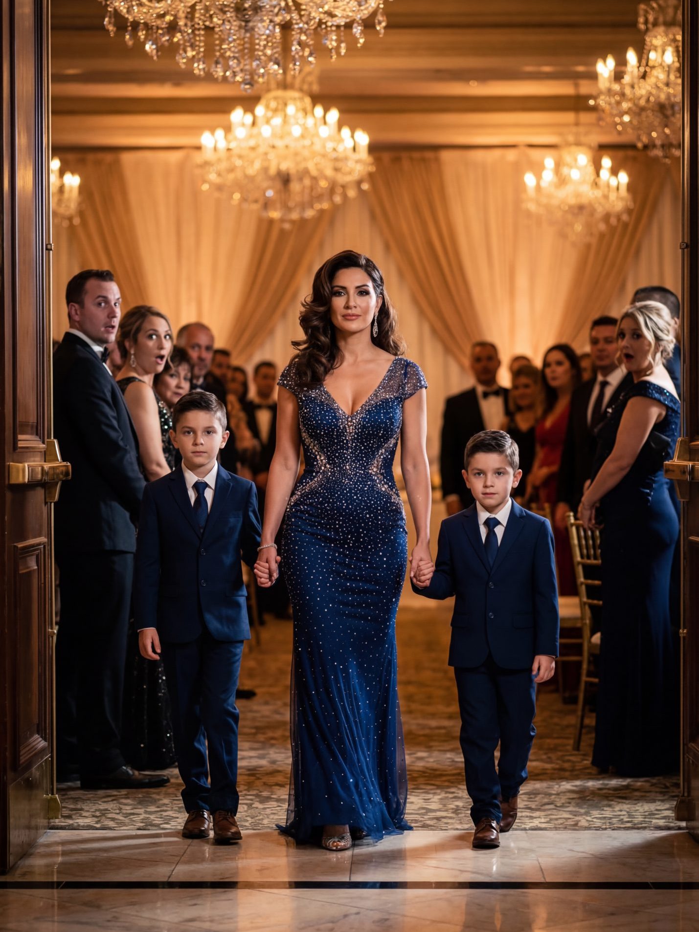 „Nie sądziłem, że naprawdę przyjdziesz.” Powiedział mój były mąż, gdy zobaczył, jak wchodzę na recepcję, którą zaplanował, aby mnie upokorzyć. Ale cała sala zamilkła w momencie, gdy pojawił się mężczyzna stojący obok mnie.