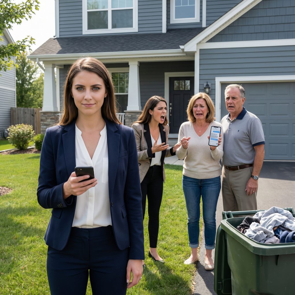 På väg till jobbet fick jag ett meddelande från min syster: “Adjö! Allt är i soporna.” Direkt efter det skickade min mamma ett foto på mina kläder som låg i en soptunna – och min pappa reagerade till och med med ett hjärta. Jag log helt enkelt och skickade dem en 36-sekunders video som jag hade förberett två dagar tidigare. Tre minuter senare strömmade 55 panikslagna samtal in…