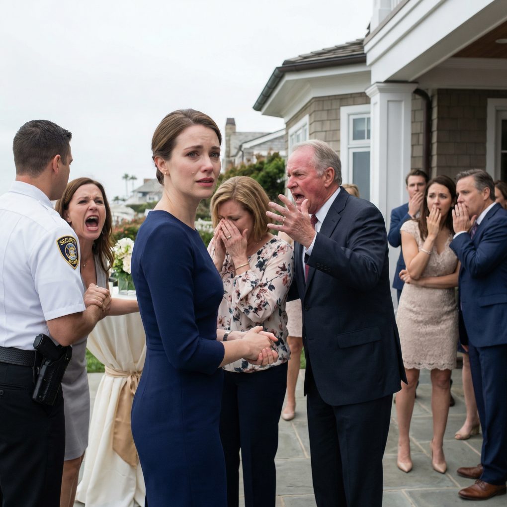 På mina föräldrars 25-årsjubileum meddelade pappa: 
“Strandhuset tillhör din syster.” Alla gratulerade henne. Jag höll tyst. Nästa morgon gick min syster för att besöka “hennes” nya egendom. Väktaren stoppade henne: “Förlåt, fröken Mitchell äger detta nu.” Min syster ringde och skreka0…