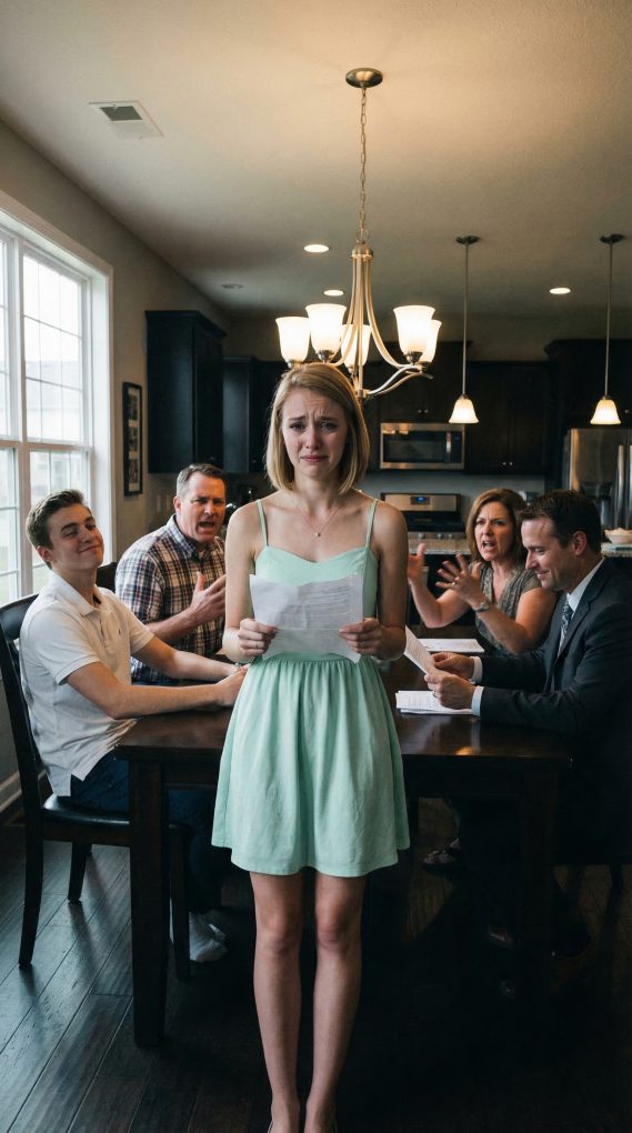 När mina föräldrar hotade att stämma mig om jag inte gav mitt hus till min bror, skrattade min advokat – och jag insåg att jag äntligen var fri. Men vad som hände med dem efteråt chockade alla vid familjebordet.
“När skriver du över det?” Rekommendationer för föräldraböcker
Min mamma ställde frågan medan hon räckte över potatismoset, som om hon bad mig att ge henne saltet. Runt matbordet stannade gafflar i luften. Kristallkronan över mina föräldrars matsal kastade ett varmt gult ljus över polerad silver, tungt porslin och de samma tighta leenden jag hade sett vid varje familjesammankomst sedan barndomen. Mitt emot mig tittade min yngre bror, Tyler, ner på sin tallrik som om han inte hade något att göra med allt detta.