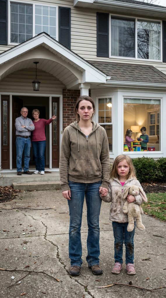 Efter ett jordskred bad jag att få bo hos mina föräldrar med min 5-åriga dotter.
De sa: “Endast utan barnet. Ingen plats för henne.”
Mina systers barn hade var och en ett rum plus ett lekrum.
Jag grät inte.
Jag sa bara: “Noterat.”
Tre dagar senare ångrade de allt…