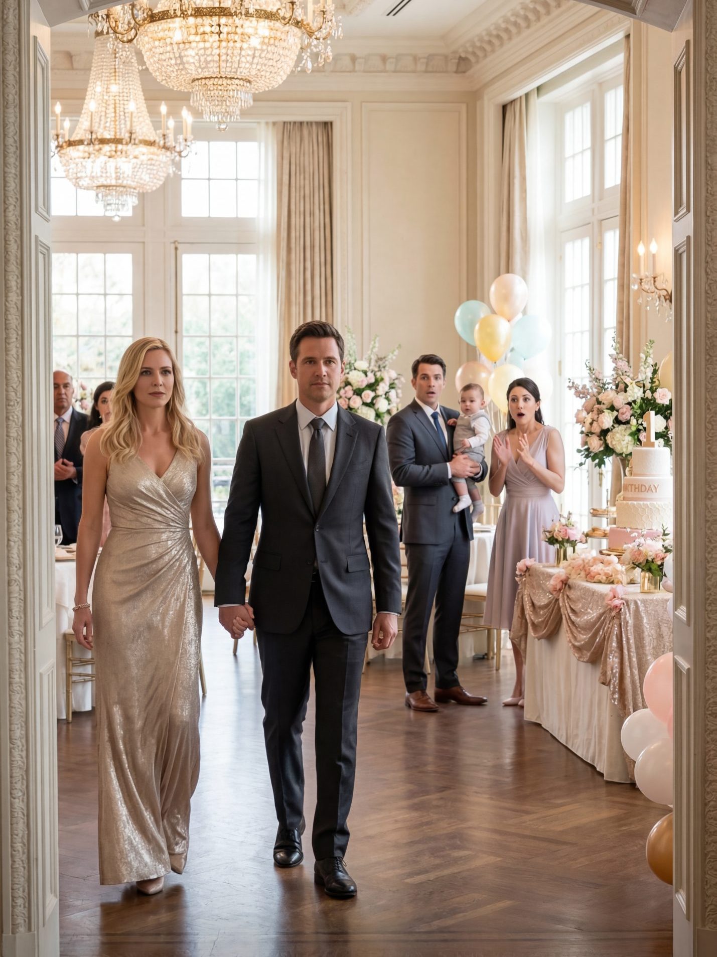 Meu Ex-Marido Me Convidou Para O Primeiro Aniversário Do Seu Bebê Para Me Humilhar Por “Não Conseguir Dar Um Filho A Ele” — Mas Tudo Mudou Quando Entrei De Mãos Dadas Com O Homem Que Ele Disse A Todos Que Tinha Sumido.