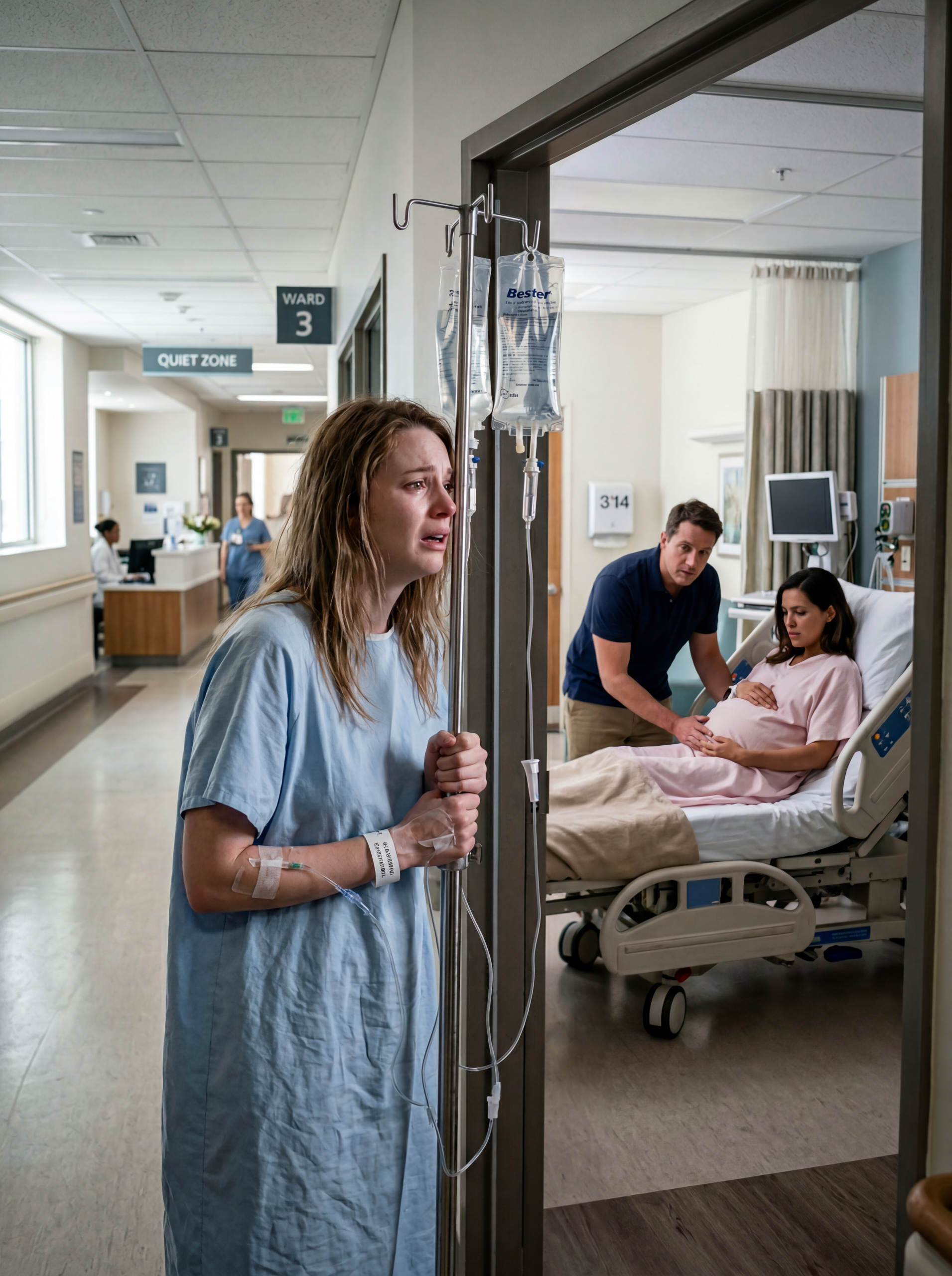 Não se Preocupe… Tudo Vai Ficar Bem.” Essa é a Voz que Ouvi no Corredor do Hospital. A Mão do Meu Marido Estava Descansando na Barriga de Uma Mulher Grávida. Naquele Momento, Tudo que Eu Acreditava Sobre Meu Casamento Desmoronou.