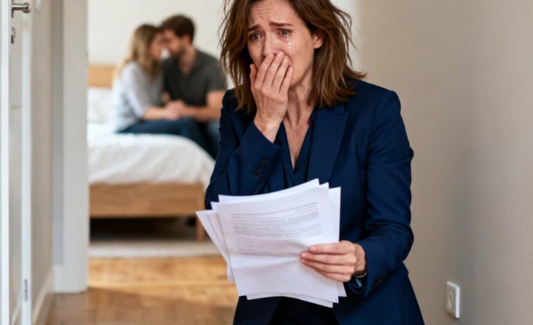 Efter 32 år av utmattande uppoffringar sålde jag precis mitt företag för 18 miljoner dollar och rusade hem tidigt för att överraska min man på 38 år med nyheten som skulle förändra våra liv. Jag höll i försäljningsdokumenten i mina skakande händer och drömde om vår tidiga pensionering medan jag tyst öppnade ytterdörren. Han brukade alltid arbeta hemifrån på torsdagar, så jag förväntade mig att hitta honom på sitt kontor. Istället var huset i fullständig tystnad, tills jag hörde det. Det kom från vårt sovrum på övervåningen. Ett ljust, musikaliskt, otvetydigt ungt skratt, följt av min makes låga, intima röst. Jag kände en knut i magen när den okända silverfärgade Honda som parkerade utanför plötsligt gav sickening mening. Jag smög upp för trappan, varje steg kändes som en evighet, och kikade genom sprickan i vårt sovrumsdörr. Och det jag såg i den sängen vi köpt tillsammans fick mig att inse att mitt 38-åriga äktenskap hade varit en fullständig lögn… Men istället för att gråta eller konfrontera honom, spände jag fast mitt grepp om min hemlighet på 18 miljoner dollar och bestämde mig för att göra något mycket mer hänsynslöst…