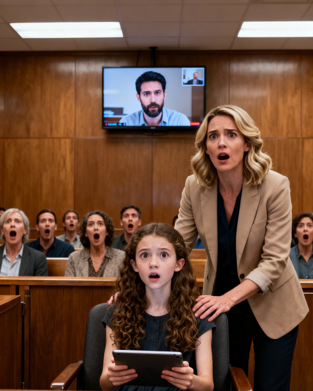 Min man lämnade in skilsmässoansökan, och min tioåriga dotter frågade domaren: “Din ära, kan jag visa dig något som mamma inte vet om?” Domaren nickade. När videon började tystnade hela rättssalen.