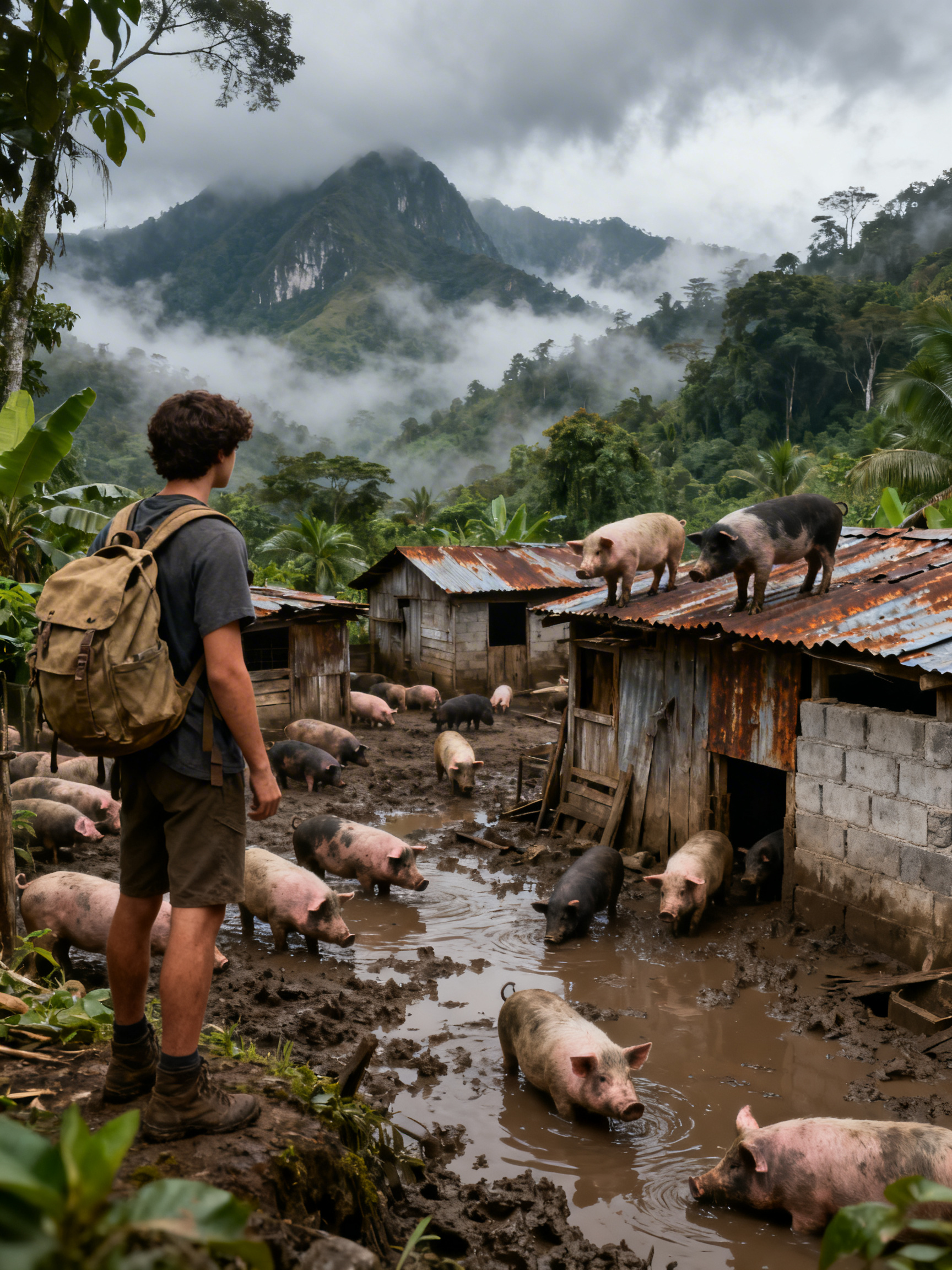 Han hyrde en hel kulle för att föda 30 grisar… och försvann sedan i fem år. När han återvände blev det han såg helt förlamande.