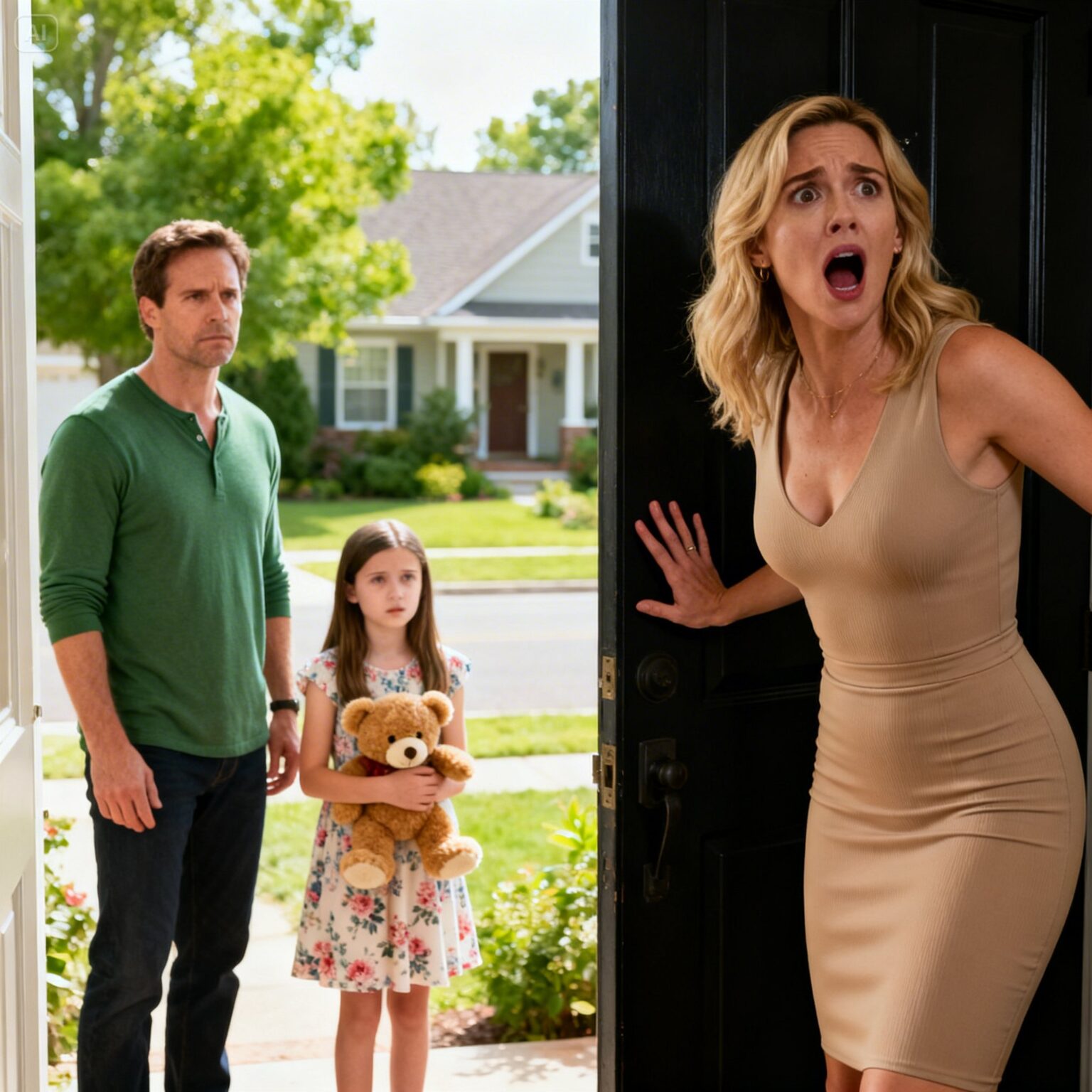 En ensam far såg en liten flicka gråta vid busshållplatsen — När han följde henne hem, kunde han inte tro vad han såg…