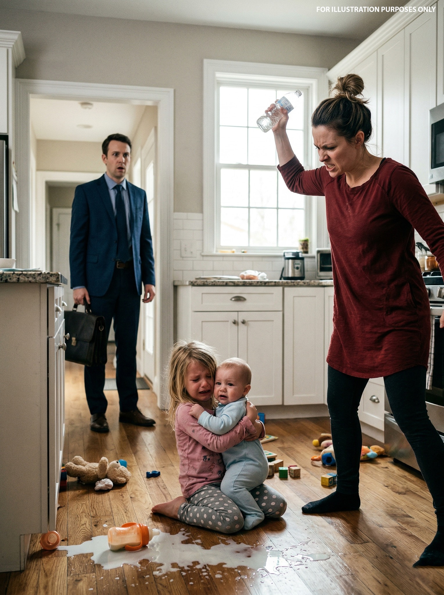 Snälla… Gör oss inte illa,” hennes dotter darrade — Miljonären kom hem oväntat… och vad han upptäckte blev hans värld iskall när rättvisan slog till snabbt