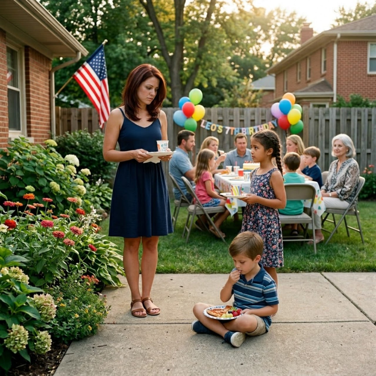 Min son var tvungen att sitta på golvet för att äta på en familjefest medan alla runt honom hade en plats, och min svärmor log som om det var helt normalt. Jag bråkade inte, höjde inte rösten eller gav dem scenen de väntade på. Jag tog bara mina barn och gick, för första gången var jag redo att låta dem se själva hur familjelivet skulle se ut utan att jag jobbade så hårt för att hålla allt lugnt.