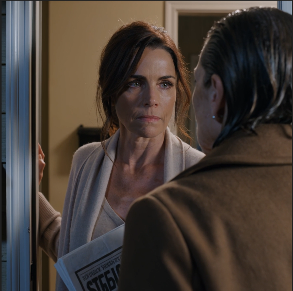 När jag svängde in i vår återvändsgränd var uteplatsens ljus redan tänt och halva mitt liv låg utspritt över gräsmattan framför huset.