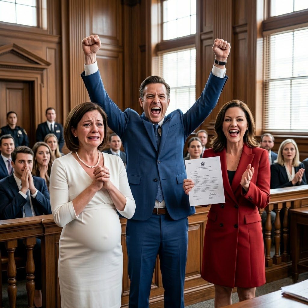 Byłam w ósmym miesiącu ciąży, gdy mój miliarder mąż odsunął się na fotelu sądowym, uśmiechnął się i powiedział: „Wyjdziesz z niczym, Allison.” Uważał moją ciążę za słabość. Wierzył, że umowa przedślubna już przesądziła o mojej przyszłości. Ale wtedy mój prawnik wstał i ujawnił klauzulę, na którą cała jego rodzina miała nadzieję, że nigdy nie znajdę. To był moment, w którym jego pewność siebie się załamała… i wszystko się zmieniło. – News