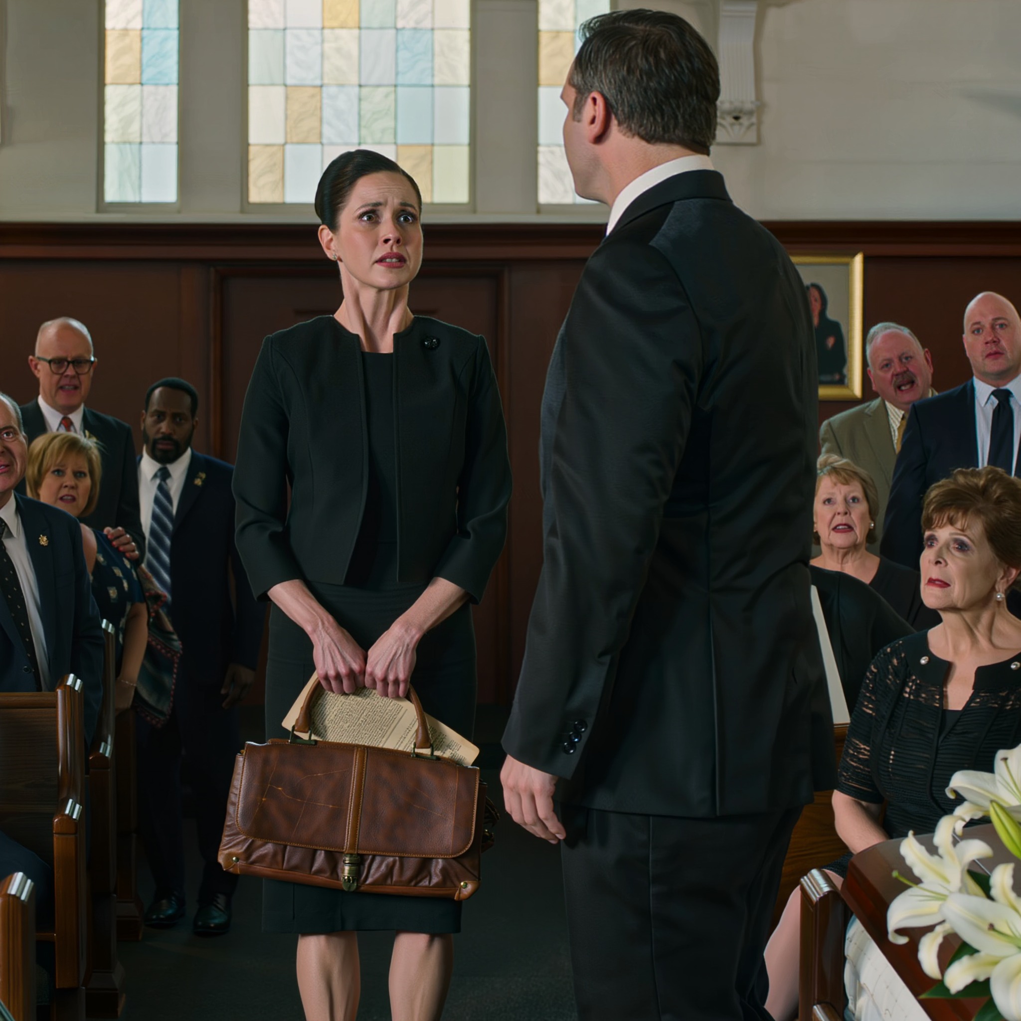 Na pogrzebie mojego ojca, mój brat stanął przed czterdziestoma krewnymi i ogłosił, że sprzedaje nasz rodzinny dom, aby pokryć swoje długi, a moja matka skinęła głową jakby to była łaska, potem spojrzała na mnie i powiedziała: „Twój tata by to zrozumiał. Twoja siostra znajdzie inne miejsce.” Prawie się załamałam tam — aż przypomniałam sobie papier, który znalazłam w zamkniętej szufladzie piwnicy taty poprzedniej nocy.