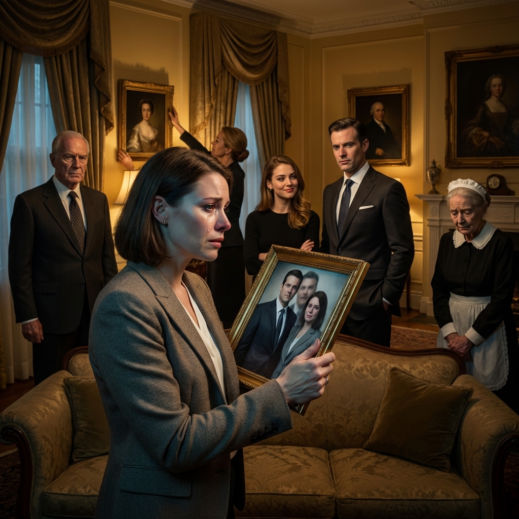 Musisz iść dalej,” powiedział mój ojciec stanowczo. “Trzymał cię w tyle.” Spojrzałem na portret — mój mąż odszedł, zastąpiony jakby nigdy nie istniał. “Czy tak było?” zapytałem cicho. Wszyscy skinęli głowami. Pewni siebie. Pewni. Prawie się zaśmiałem. Bo człowiek, którego wymazali… był jedynym, który wiedział, co już rozpocząłem. I kiedy wszystko się rozpadło — zdali sobie sprawę zbyt późno… że nigdy nie był słaby.