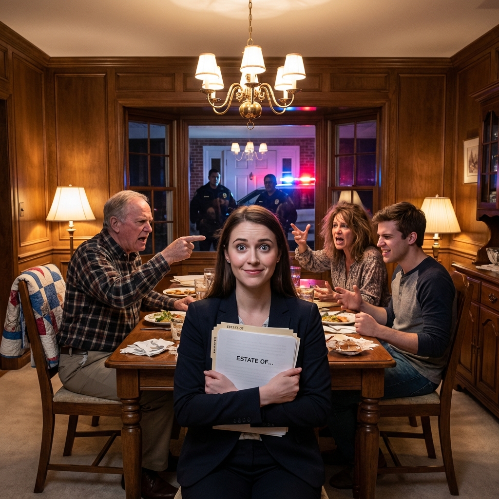 Moja rodzina podniosła głosy podczas obiadu z okazji Święta Dziękczynienia, jakby to była kolejna kłótnia. „Spakuj swoje rzeczy dziś wieczorem,” powiedział mój kuzyn. Powoli podniosłam dokument, moje tętno było stabilne. „Popełniłeś błąd,” powiedziałam im. Mój wujek uśmiechnął się złośliwie. „A jaki to błąd?” Spojrzałam mu w oczy. „Zapomniałeś, czym się zajmuję na co dzień.” Odgłos pukania rozległ się po domu — głośny, ostateczny. I nagle… nikt przy tym stole już się nie uśmiechał.