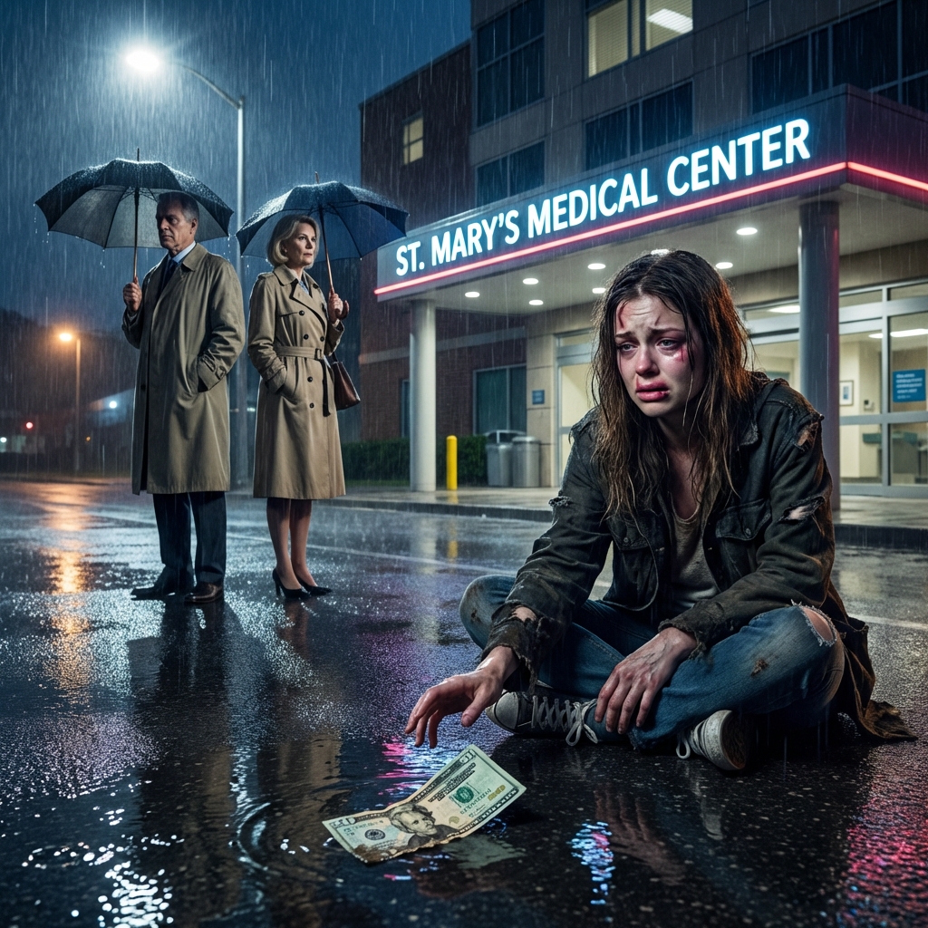 Myślałam, że upadek na dno skały mnie złamie. Zamiast tego pokazał mi prawdę. Moi rodzice stali tam, patrząc, jak się zmagam, i powiedzieli: „Przetrwasz”. Potem odwrócili się i odeszli. Podniosłam ten błotnisty banknot drżącymi rękami… i złożyłam sobie obietnicę. Mogli mnie tam zostawić — ale ja nie zostałam.