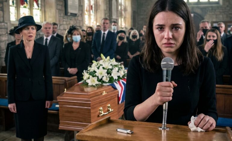 „On cię nigdy nie kochał”, szepnęła, gdy trumna stała za nami. Połykałam ból, ale coś we mnie pękło. „Wszystko jest teraz moje”, powiedziała pewnie. Spojrzałam na nią, potem na tłum… i podeszłam do mikrofonu. „Zanim się pożegnamy”, powiedziałam, „jest coś, co chciałby usłyszeć od was mój ojciec.” Moment, gdy podłączono pendrive’a… jej uśmiech zniknął.”