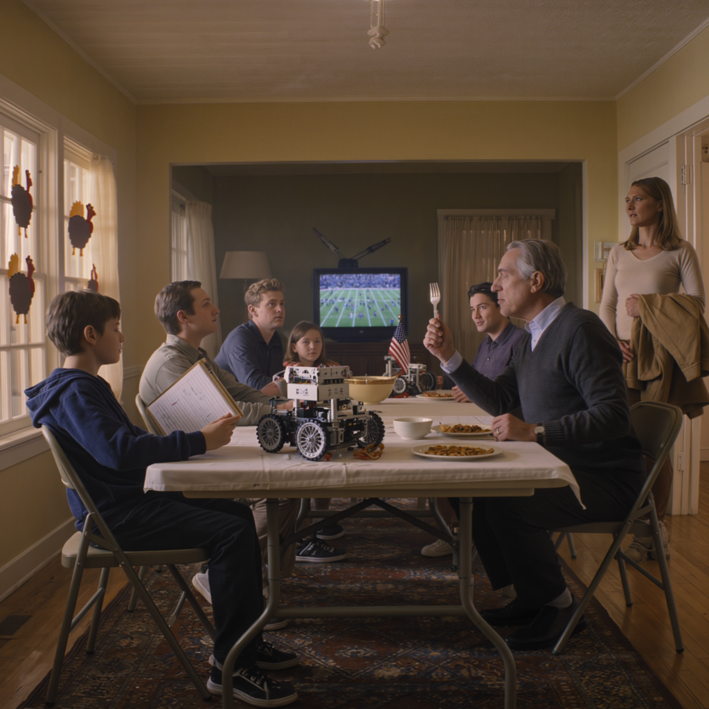 Meu pai disse ao meu filho de 12 anos: “Você nunca vai se sair tão bem quanto seu primo — ele é simplesmente diferente.” No Dia de Ação de Graças. Na frente de todos. Meu filho ficou quieto. Eu disse: “Vamos, amigo.” Quando saímos, olhei para trás para meu pai e disse: “A propósito — aquela casa em que você mora? É minha. E o neto ‘diferente’ acabou de acabar com o passeio grátis.” O aviso chegou em…