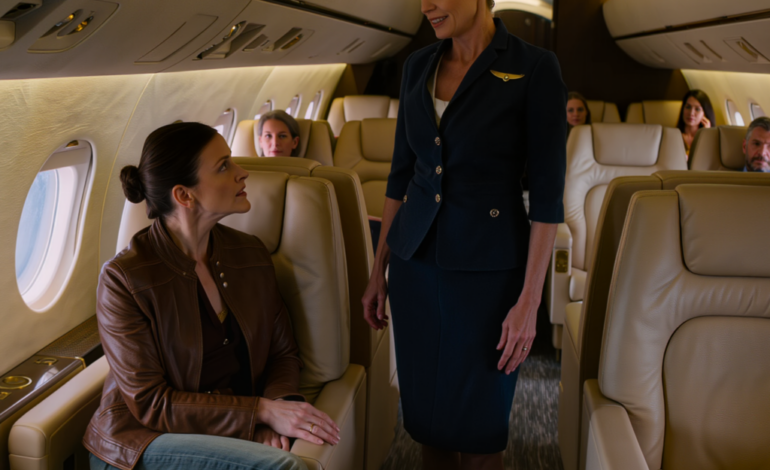 Ela Foi Pedida Para Sair da Primeira Classe — Até Que O Piloto Notou A Tatuagem Antiga de Serviço Em Suas Costas… E Tudo Mudou.