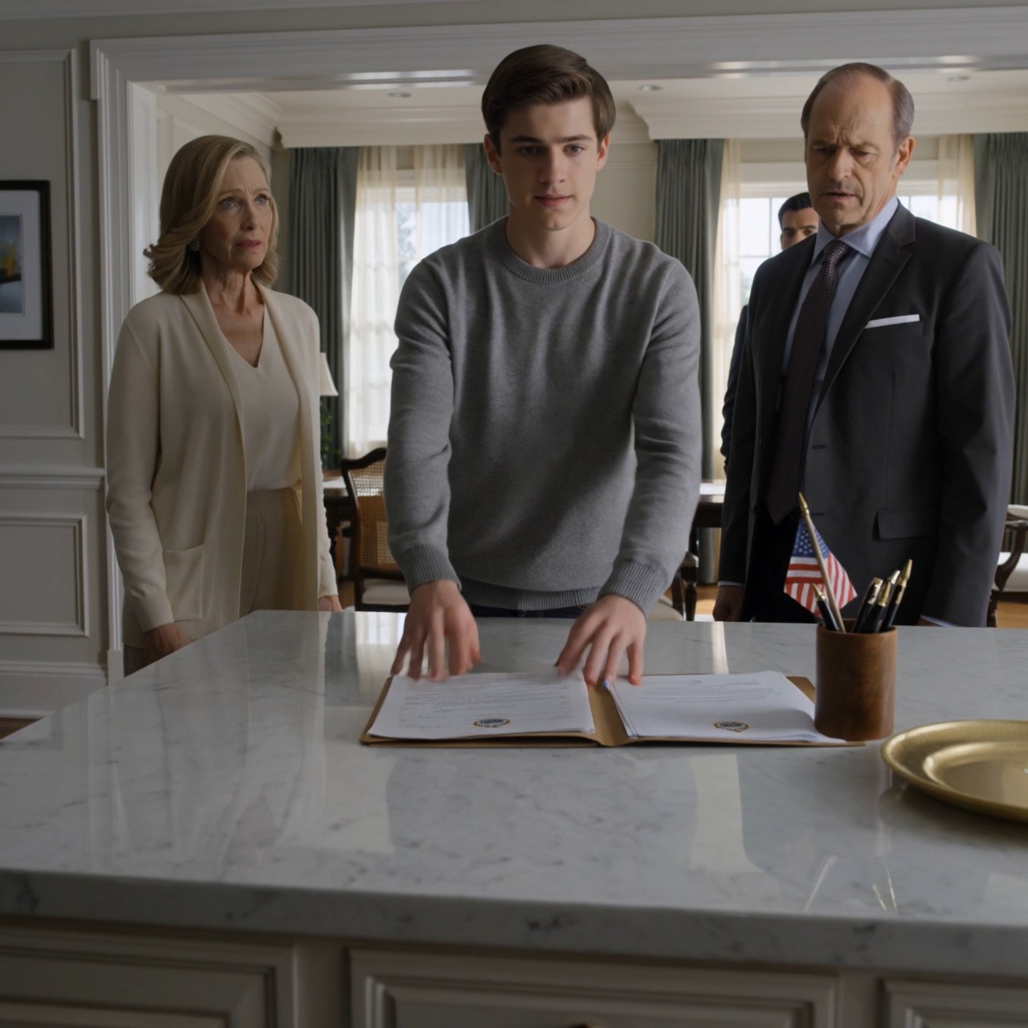 Há doze anos, meu marido deixou seu filho de cinco anos após o diagnóstico tornar nossa casa muito inconveniente para sua ideia de uma vida tranquila. Eu fiquei. Aprendi as terapias, as rotinas e quais corredores do supermercado eram mais silenciosos após o jantar. Aos dezessete anos, Ethan vendeu uma pintura por 3,9 milhões de dólares em Nova York. Três dias depois, meu marido chegou de Lexus prateado à nossa casa de um andar nos arredores de Terre Haute, saiu com um advogado e pediu para discutir os interesses financeiros de seu filho.