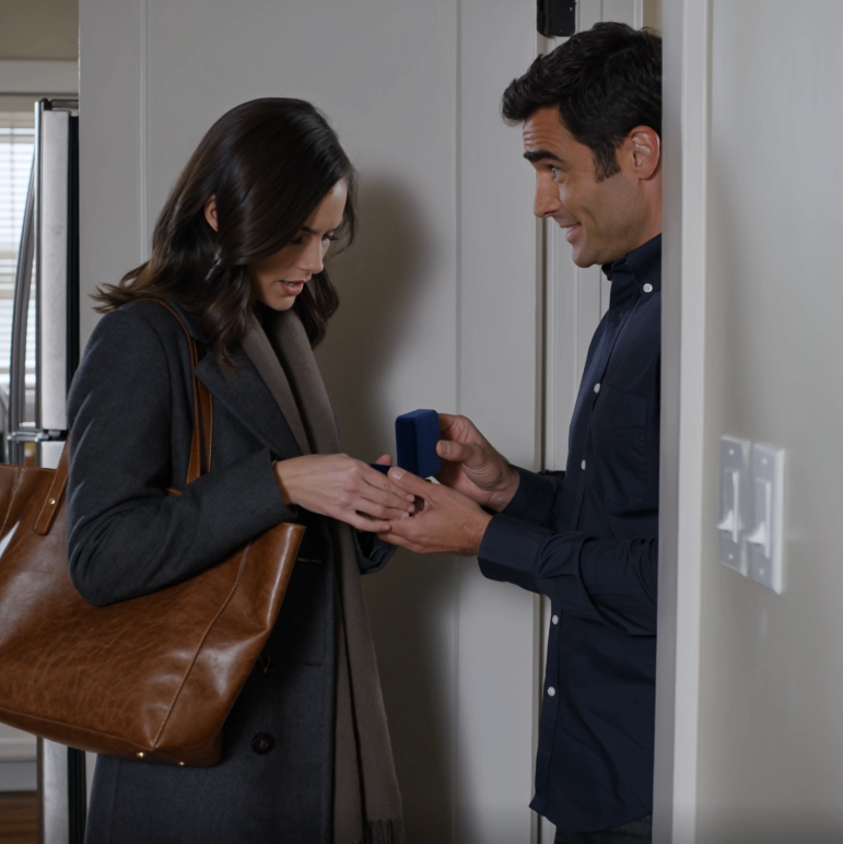 A única pessoa que me avisou sobre meu marido foi uma velha numa ônibus congelante em Chicago. Dei a ela meu assento, e antes de descer, ela tocou minha manga e disse, muito baixinho, “Quando seu marido te der um colar, não use. Deixe-o em um copo de água durante a noite.” Quase esqueci dela—até uma semana depois, Mark voltou para casa com uma caixa de veludo na mão e um sorriso que eu não via há muito tempo.