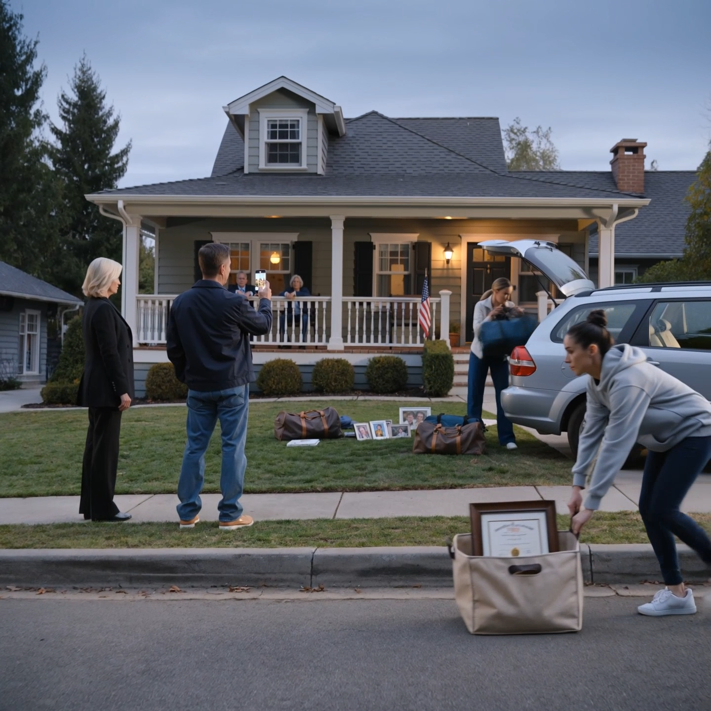Quando cheguei na nossa rua sem saída, as luzes da varanda já estavam acesas e metade da minha vida estava espalhada no gramado da frente.