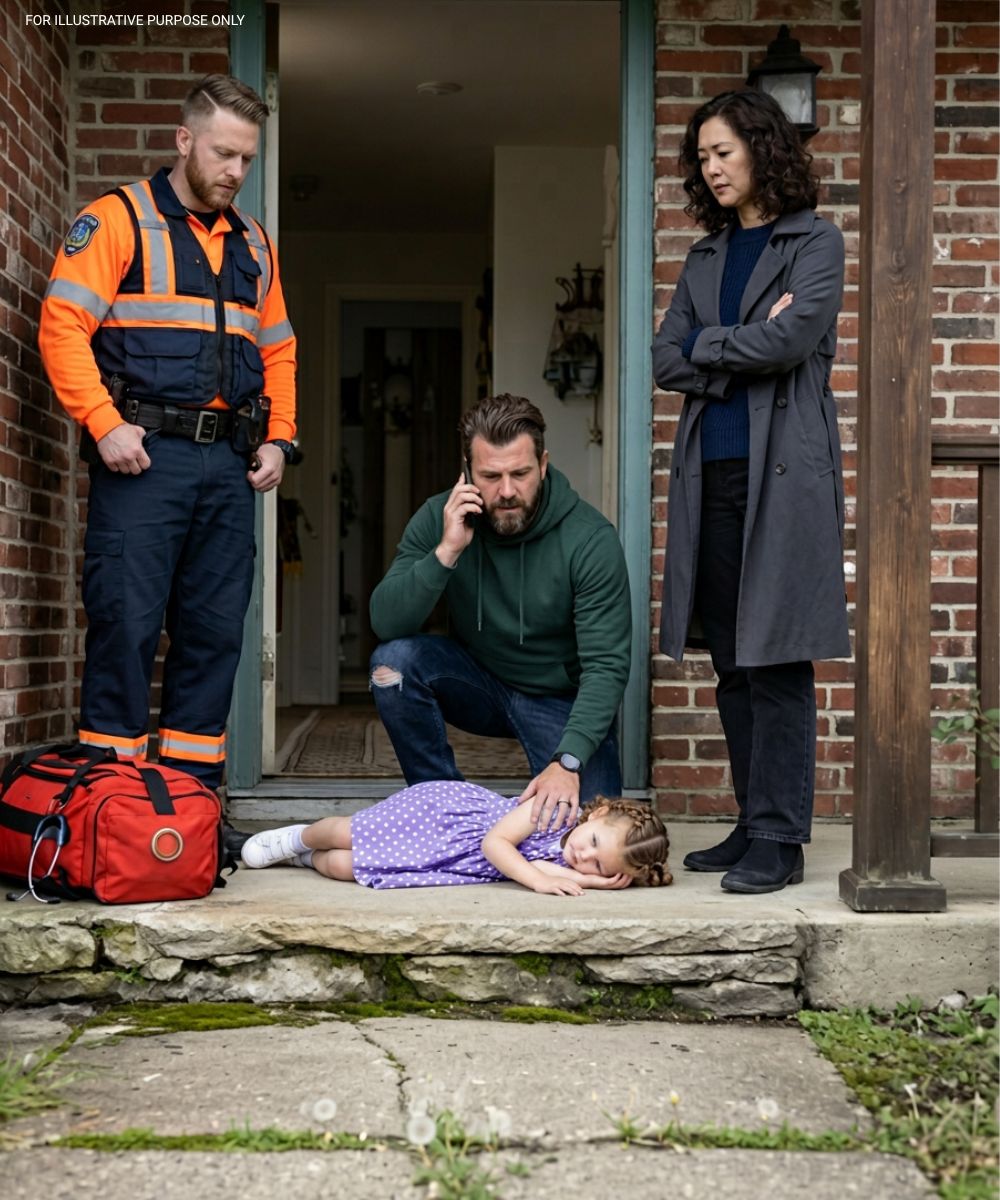 Kun palasin työmatkalta, löysin tyttäreni tajuttomana eteisestä. Vaimoni reagoi tuskin ollenkaan, sanoen hänellä olevan “vain kurinpalautusta.” Soitin ambulanssin — mutta hetkellä, jolloin ensihoitaja näki vaimoni, hänen kasvonsa kalpenivat. “Herra… onko tuo todella vaimosi? Koska…”