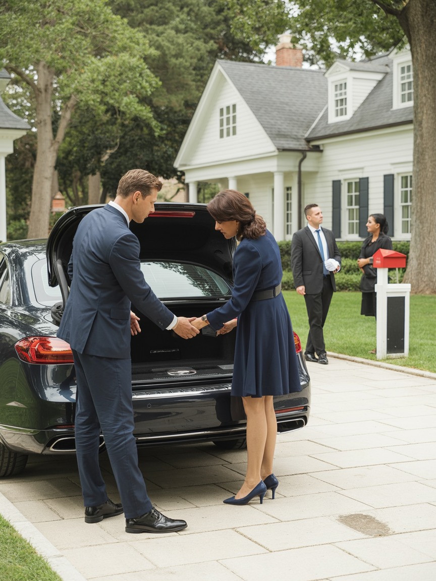 Aamulla poikani häistä, perheemme kuljettaja lukitsi minut tavaratilaan ja peitti minut peitolla