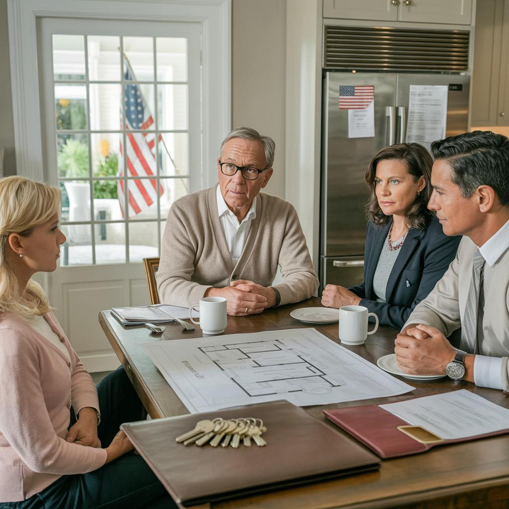 Myöhemmin vaimon muistotilaisuudesta, poikani kertoi minulle, että talo oli myyty, mutta tiesin jo jotain, mitä hän ei tiennyt