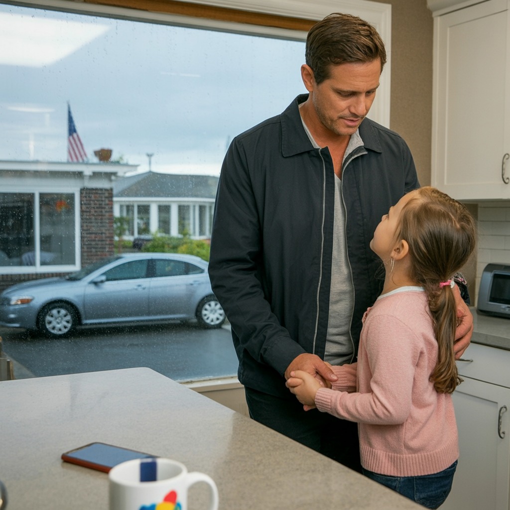 Ögonblicket när min fru körde iväg, viskade min dotter något som förändrade allt