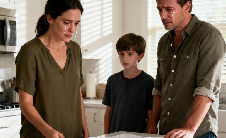 Min man lämnade oss för sin älskarinna och lämnade mig och vår son begravda under en berg av skulder och hjärtesorg. Bara en vecka senare tittade min 11-åriga son upp på mig och sa: “Mamma, jag tog revansch på pappa.” Innan jag ens hann förstå vad han menade ringde min telefon. Det var min man — och för första gången sedan han lämnade var det han som var i andra änden, gråtande……Natten Ethan Bennett lämnade oss gjorde han det i samma pressade blå skjorta som han hade på sig till kyrkan och skolkonferenser, som om övergivande bara var ett annat möte han skulle hålla tid för. – Nyheter